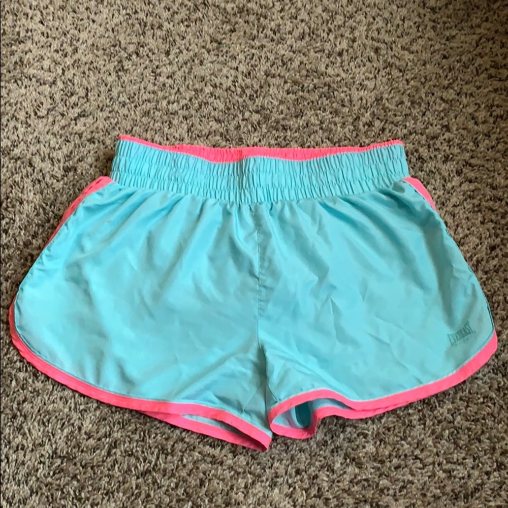 Blue and pink shorts